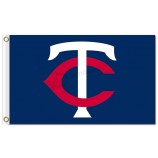 Benutzerdefinierte hoch-Ende mlb Minnesota Zwillinge 3'x5 'Polyesterflaggen tc