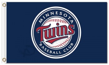 Custom high-end MLB Minnesota Twins 3'x5' polyester flags round logo