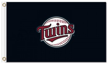 Haut personnalisé-Fin mlb minnesota twins 3'x5 'polyester drapeaux jumeaux