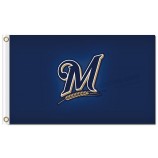 Benutzerdefinierte hoch-Ende mlb Milwaukee Brauer 3'x5 'Polyester Flaggen Hauptstadt m