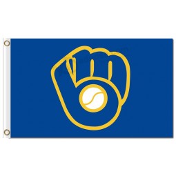 Benutzerdefinierte hoch-Ende mlb Milwaukee Brauer 3'x5 'Polyester Flaggen Logo