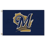 Benutzerdefinierte hoch-Ende mlb Milwaukee Brauer 3'x5 'Polyester Fahnen m