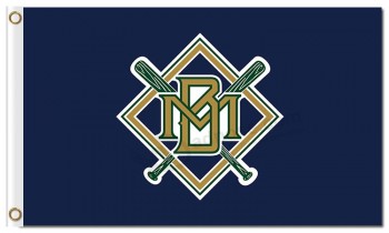 Alto personalizzato-End mlb milwaukee brewers 3 'x 5' poliestere flags mb
