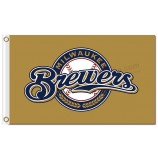 Benutzerdefinierte hoch-Ende mlb Milwaukee Brauer 3'x5 'Polyester Fahnen brevers