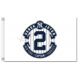 Benutzerdefinierte hoch-Ende mlb New York Yankees 3'x5 'Polyester Flaggen Derek Jeter