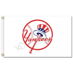 定制高-End mlb new york yankees 3'x5'聚酯旗帜标志