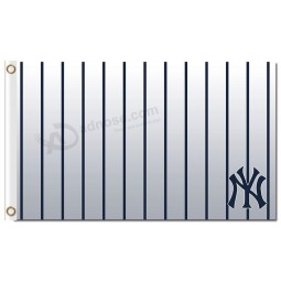 定制高-End mlb new york yankees 3'x5'涤纶旗垂直条纹