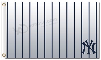定制高-End mlb new york yankees 3'x5'涤纶旗垂直条纹