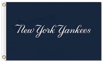 Aangepaste hoogte-Einde mlb new york yankees 3'x5 'polyester vlaggen team naam