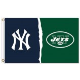 Benutzerdefinierte hoch-Ende mlb New York Yankees 3'x5 'Polyester Fahnen Haus geteilt mit Jets