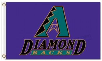 Mlb arizona diamondbacks 3'x5 'полиэфирные флаги фиолетового флага