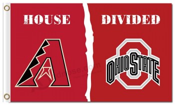 MLB Arizona Diamondbacks 3'x5' polyester flags house divided