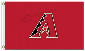 Mlb arizona diamondbacks 3'x5'聚酯旗帜资本a