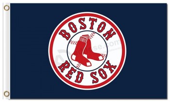 MLB Boston Red sox 3'x5' polyester flags round logo