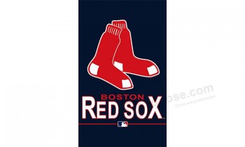 Bandeiras de poliéster do mlb Boston red sox 3'x5 'verticais