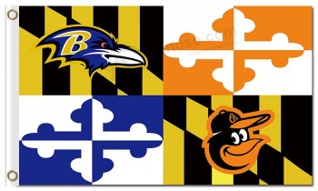 Mlb baltimore orioles 3'x5 'polyester vlaggen baltimore stad