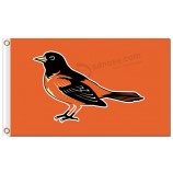Benutzerdefinierte hoch-Ende mlb Baltimore Orioles 3'x5 'Polyester Fahnen Orioles
