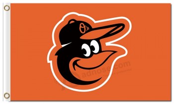 Custom high-end MLB Baltimore Orioles 3'x5' polyester flags logo