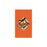 Benutzerdefinierte hoch-Ende mlb baltimore Orioles 3'x5 'Polyester Fahnen vertikal
