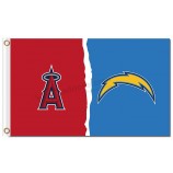 Custom cheap MLB Los Angeles Angels of Anaheim flags divided with chargers