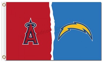 Custom cheap MLB Los Angeles Angels of Anaheim flags divided with chargers