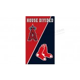 Benutzerdefinierte billige Engel Engel von Anaheim Fahnen mit roten Sox geteilt
