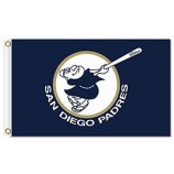 Benutzerdefinierte billig mlb san diego padres 3'x5 'polyester fahnen
