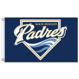 Benutzerdefinierte billig mlb san diego padres 3 'x 5' polyester fahnen logo