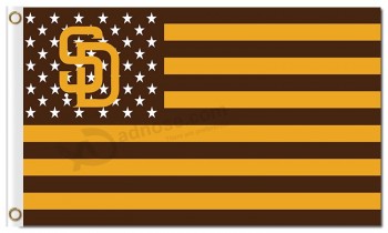 Custom cheap MLB San Diego Padres 3'x5' polyester flags stars stripes