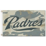 Benutzerdefinierte billig mlb san diego padres 3'x5 'polyester fahnen camo