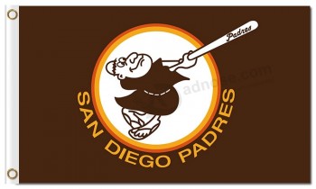 Custom goedkope mlb San Diego padres 3'x5 'polyester vlaggen