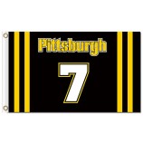 Benutzerdefinierte billige MLB Pittsburgh Piraten 3'x5 'Polyester Flaggen 7