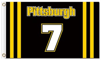Benutzerdefinierte billige MLB Pittsburgh Piraten 3'x5 'Polyester Flaggen 7
