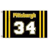 Benutzerdefinierte billige MLB Pittsburgh Piraten 3'x5 'Polyester Flaggen 34