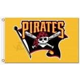 Gewohnheit billig mlb Pittsburgh-Piraten 3'x5 Polyesterflaggen Gelb