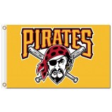 Gewohnheit billig mlb Pittsburgh-Piraten 3'x5 Polyesterflaggen Gelb