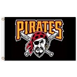 Kundenspezifisches billiges mlb Pittsburgh-Piraten 3'x5 Polyesterflaggenlogo