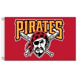 Kundenspezifisches billiges mlb Pittsburgh-Piraten 3'x5 Polyesterflaggenlogo