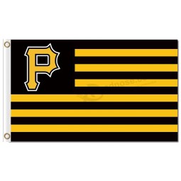 Custom cheap MLB Pittsburgh Pirates 3'x5' polyester flags stripes