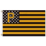 Kundenspezifische billige mlb pittsburgh pirates 3 'x 5' polyester flaggen p sterne streifen