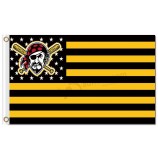 Custom cheap MLB Pittsburgh Pirates 3'x5' polyester flags stars stripes