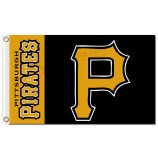 Benutzerdefinierte billig mlb pittsburgh piraten 3 'x 5' polyester fahnen hauptstadt p