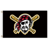 Kundenspezifisches billiges mlb Pittsburgh-Piraten 3'x5 Polyesterflaggenlogo