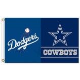 Custom cheap MLB Los Angeles Dodgers 3'x5 polyester flags dodgers vs cowboys