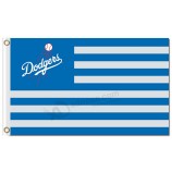 Custom cheap MLB Los Angeles Dodgers 3'x5 polyester flags stripes