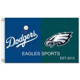 Custom cheap MLB Los Angeles Dodgers 3'x5 polyester flags dodgers vs eagles
