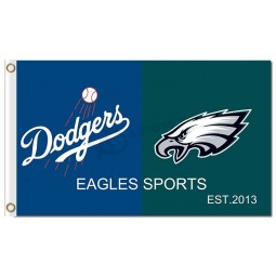 Custom cheap MLB Los Angeles Dodgers 3'x5 polyester flags dodgers vs eagles