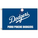 Benutzerdefinierte billig mlb los angeles dodgers 3'x5 polyester flaggen puro pinche dodgers