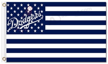 Kundenspezifisches billiges mlb Los Angeles dodgers 3'x5 Polyesterflaggen spielt Streifen die Hauptrolle