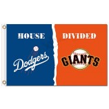 Benutzerdefinierte billige MLB Los Angeles Dodgers 3'x5 Polyester Flaggen Dodgers gegen Riesen